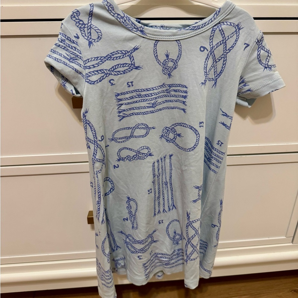 The Beaufort Bonnet Company Light Blue Knot Pattern Dress